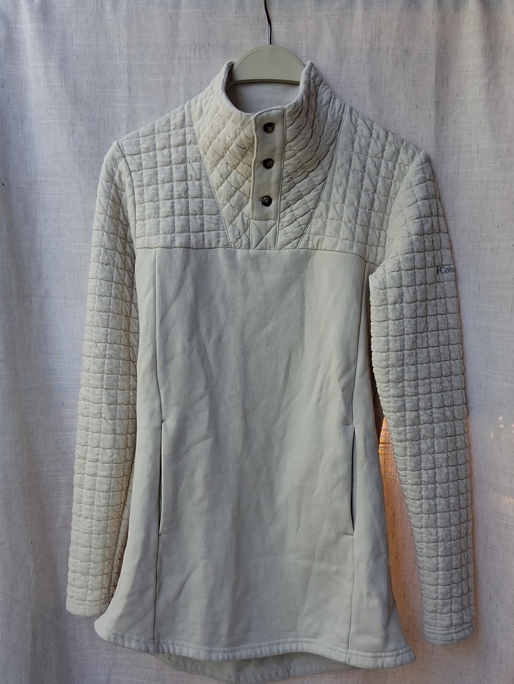 Columbia Women's Cream Quilted Pullover Sweater S